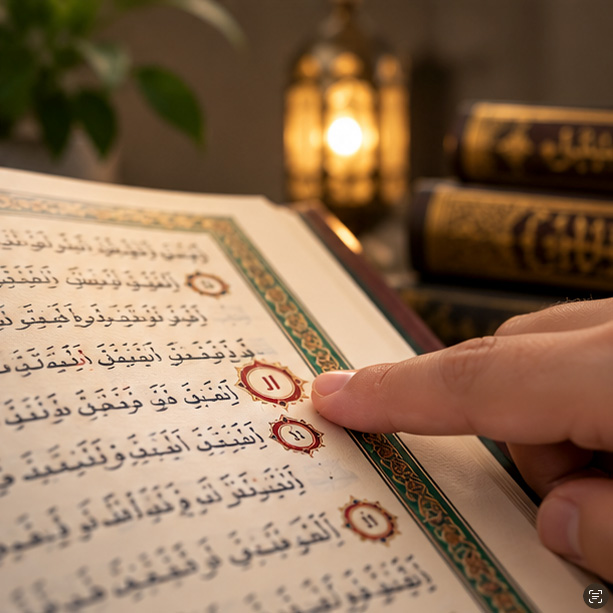 Waqf while reading Quran.